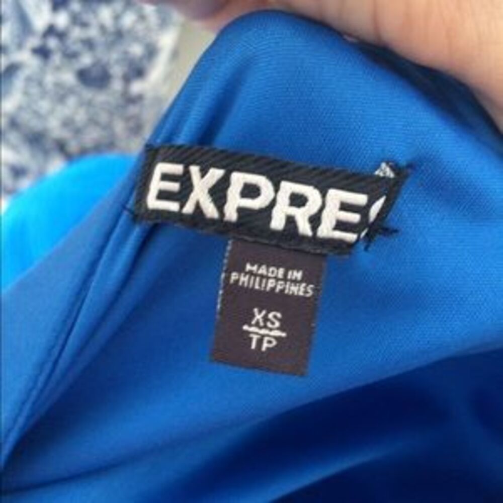NEW EXPRESS royal blue dress size XS - Picture 2 of 3